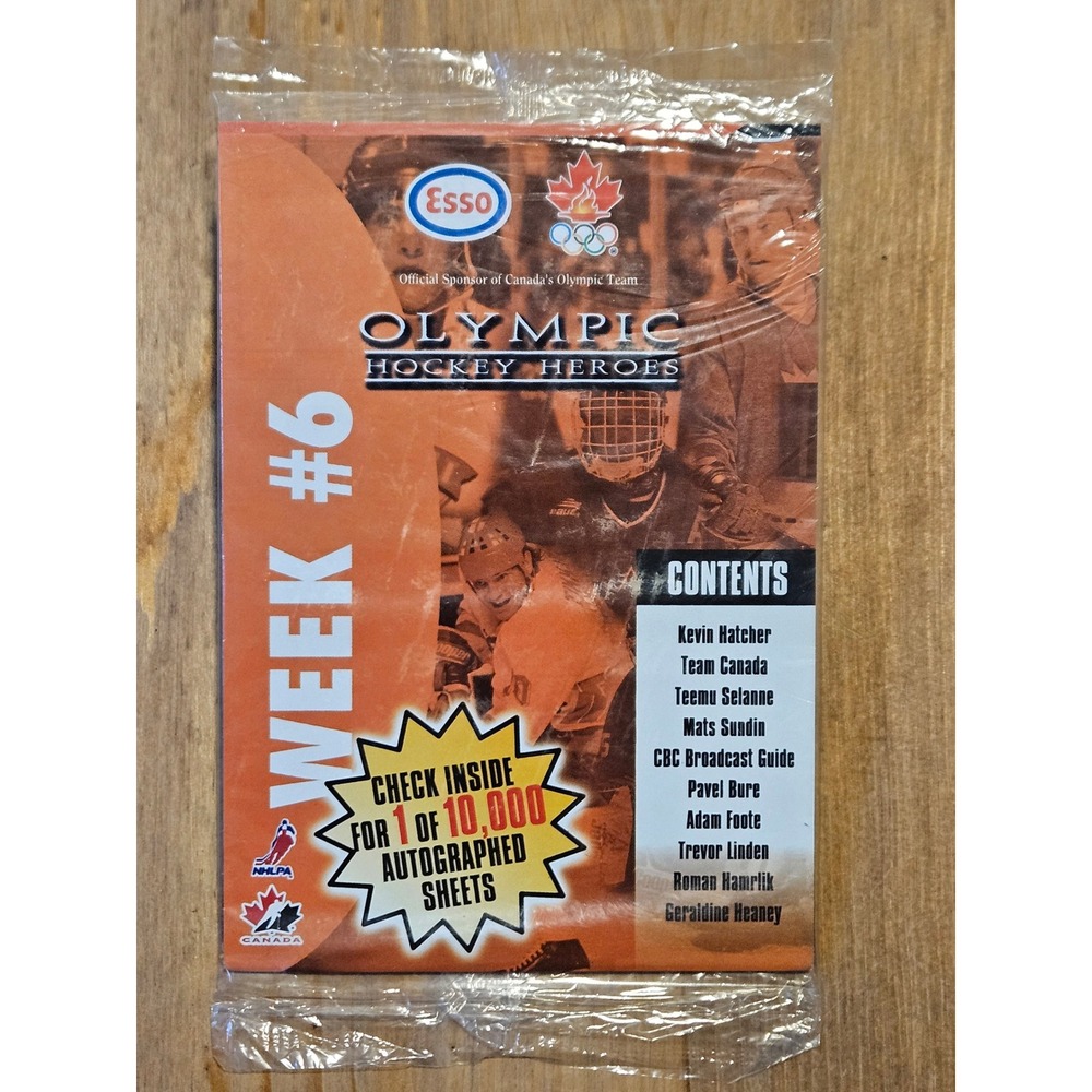 Esso Olympic Hockey Heroes Week 6 Sealed Pack Selanne Sundin Bure Linden NHL